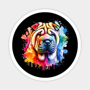 Watercolor Chinese Shar Pei Magnet